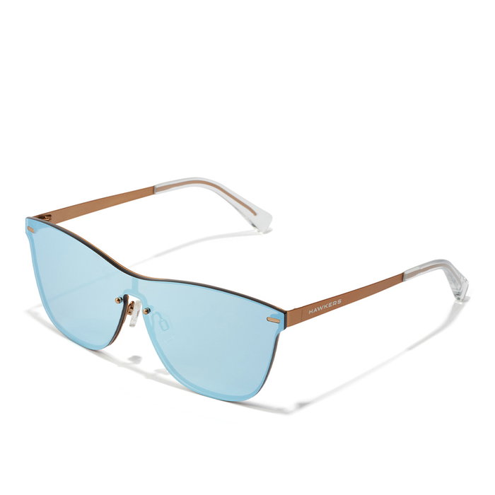 Hawkers Lunettes de soleil ONE VENM METAL Carrées Unisexe Acier Inoxydable Verres Bleus Filtre UV400