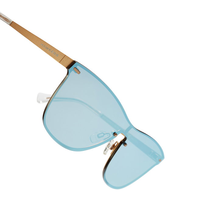 Hawkers Lunettes de soleil ONE VENM METAL Carrées Unisexe Acier Inoxydable Verres Bleus Filtre UV400