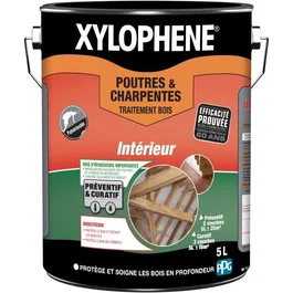 Xylophene - Traitement Insecticide pour Poutres & Charpentes - 5L - Incolore - Préventif et Curatif Anti-Termites
