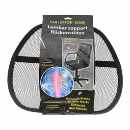 Basics Soutien lombaire en maille Noir 40 x 38 x 15 cm