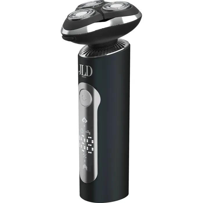 Jean Louis David Kit Grooming 4 en 1 - Tondeuse barbe 3 têtes flottantes avec écran digital + tondeuse finitions et nez/oreilles - Noir - Rechargeable USB-C