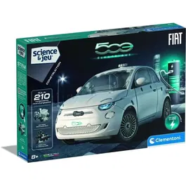 Clementoni Science & Jeu Construction - Coffret maquette Fiat 500 électrique avec moteur, batterie lithium, direction et différentiel - Application mobile incluse