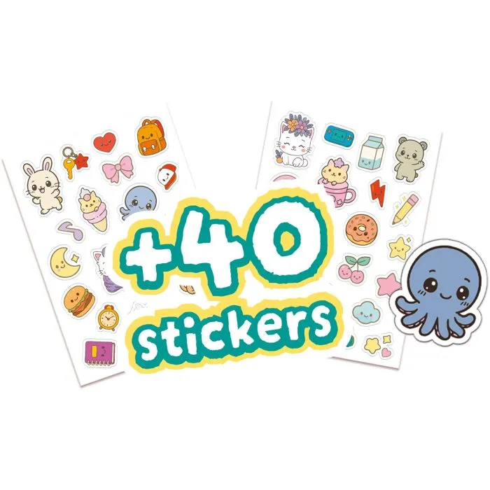 Lansay Blopens Mallette Créative Kawaii - Jeu de Dessin à Effet Aérographe avec Pochoirs Réutilisables - Pour Enfants Dès 5 Ans