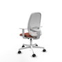 PIQUERAS Y CRESPO Chaise de bureau Cilanco Synchro Marron et Blanc