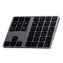 Satechi Clavier numérique Bluetooth étendu avec pavé numérique, flèches de navigation, touches de raccourci MacOS et recharge USB-C - Gris sidéral