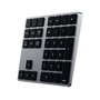 Satechi Clavier numérique Bluetooth étendu avec pavé numérique, flèches de navigation, touches de raccourci MacOS et recharge USB-C - Gris sidéral