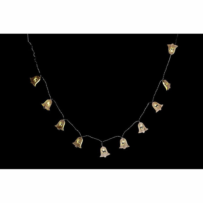 Guirlande lumineuse LED DKD Home Decor Renne Cloches Marron 6,5 x 1,4 x 5,8 cm