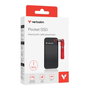 Verbatim Pocket SSD 1 To USB 3.2 Gen 2 Noir/Rouge