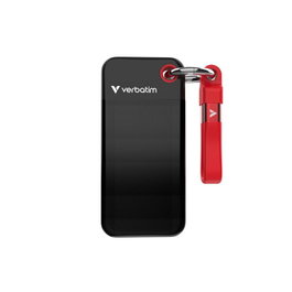 Verbatim Pocket SSD USB 3.2 Gen 2 1To Noir/Rouge - Disque SSD Externe Ultra-Portable 10Gbps