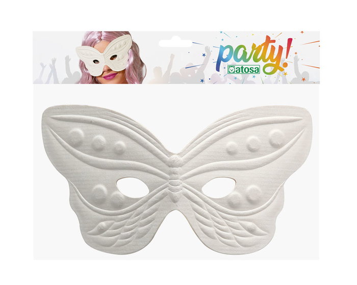 DIY Mariposa Masque de peinture à décorer soi-même - Antifaz blanc en forme de papillon pour ateliers créatifs, carnaval ou fêtes d'enfants