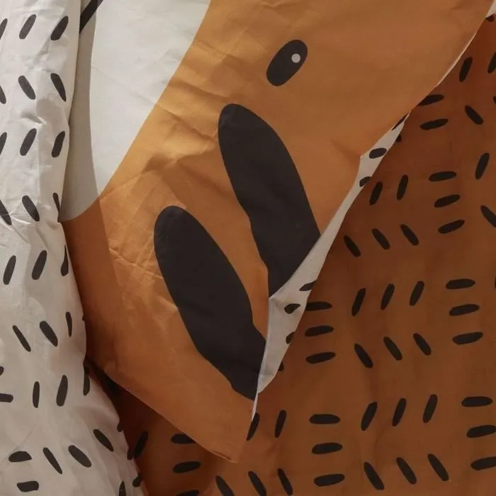 Today Parure de Lit FUNNY 3.7 - Housse de Couette 140x200 cm et 1 Taie d'Oreiller 63x63 cm - 100% Coton 57 Fils - Pour Lit 1 Personne