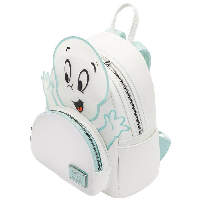 Loungefly Mini Sac à Dos Casper the Friendly Ghost - Sac à Dos Cosplay et Collection 26 cm en Polyuréthane avec Poches Latérales et Détails Brodés