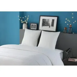 DODO Lot de 2 Oreillers Tendance - Blanc - 60 x 60 cm - Garnissage 100% Polyester Fibre Creuse Siliconée - Fermeté Medium - Fabriqué en France