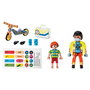 Playmobil - Figurine Paramedic avec Patient City Life 71245, Carton de présentation polyglotte (français, anglais, allemand, italien, portugais, espagnol)