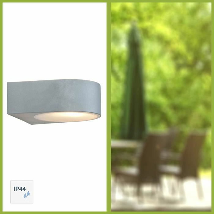Brilliant TYLER Applique extérieure titane métal/verre E27 1x60W