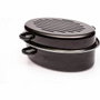 Baumalu Cocotte roaster 42 cm avec couvercle Noir 11 L