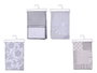 Kinvara Nappe carrée 140x140 cm motifs couleurs froides lot assorti (Set de 24)