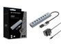 Conceptronic HUBBIES21GP Hub USB 3.0 7 Ports avec Adaptateur d'Alimentation Gris
