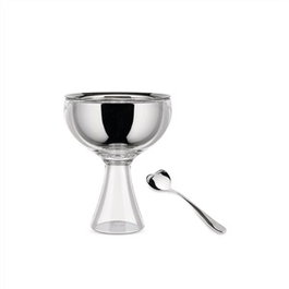 Alessi Big Love Service Coupe et Cuillère pour Glace Blanc