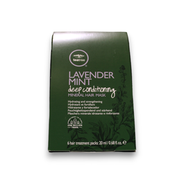 Tea Tree by Paul Mitchell - Masque crème Lavender Mint Deep Conditioning pour traitement des cheveux, Sans parabènes, Hydratant et renforçant, 6 pièces de 20 ml