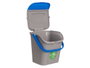 Stefanplast Poubelle Cube 28L Empilable Ecoway Bleu 38,5x41x37 cm (Set de 6)