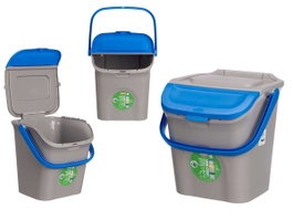 Stefanplast Poubelle Cube 28L Empilable Ecoway Bleu 38,5x41x37 cm (Set de 6)