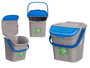 Stefanplast Poubelle Cube 28L Empilable Ecoway Bleu 38,5x41x37 cm (Set de 6)