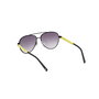 Timberland TB9331 01B Lunettes de soleil homme aviateur monture noir brillant verre gris humo dégradé