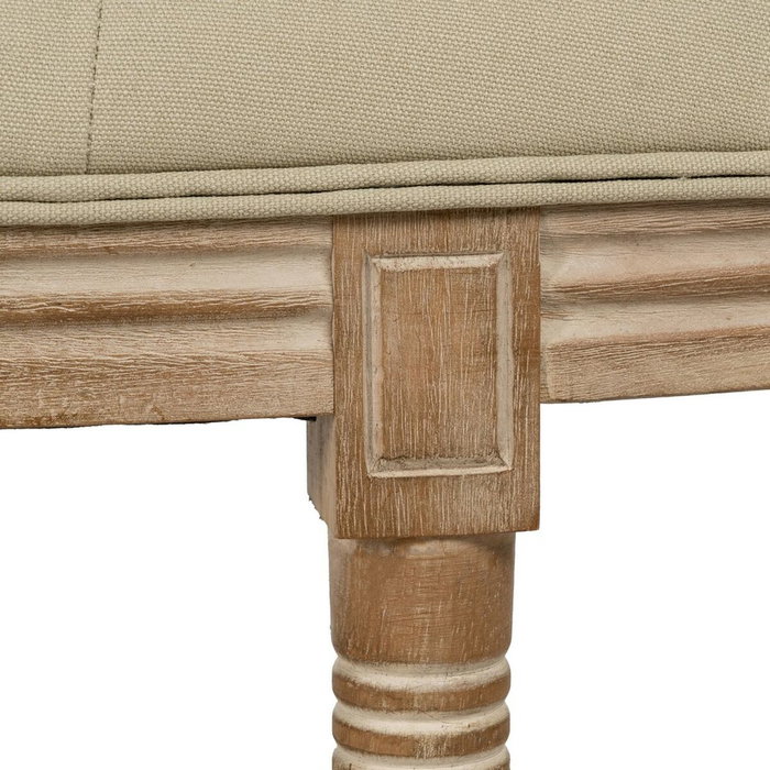 BigBuy Home Banquette Beige Bois d'hévéa