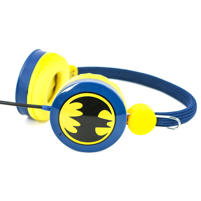 OTL TECHNOLOGIES - Casque audio pour enfants licence Batman DC Comics - 85 dB limité - 40 mm - Jack 3,5 mm - Pour 3 à 7 ans