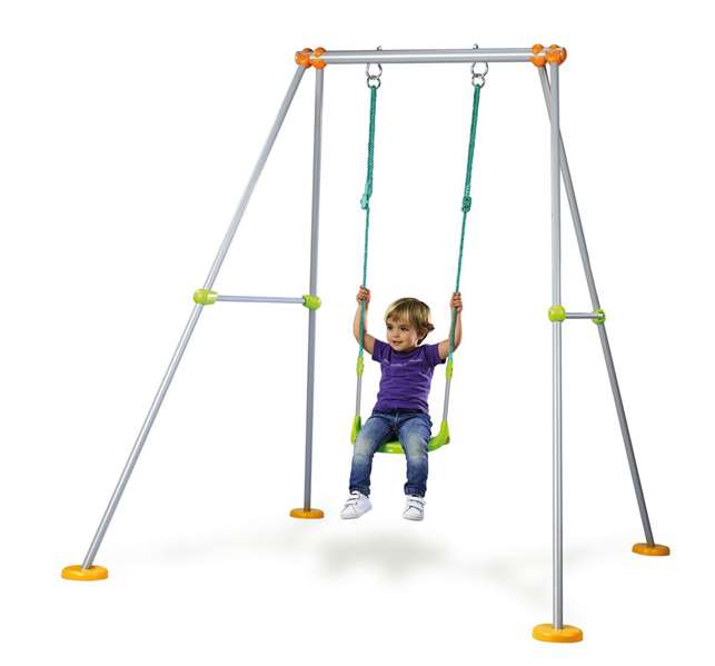 Smoby Balançoire de jardin en métal pour enfants 180 x 164 x 168 cm - À partir de 12 mois