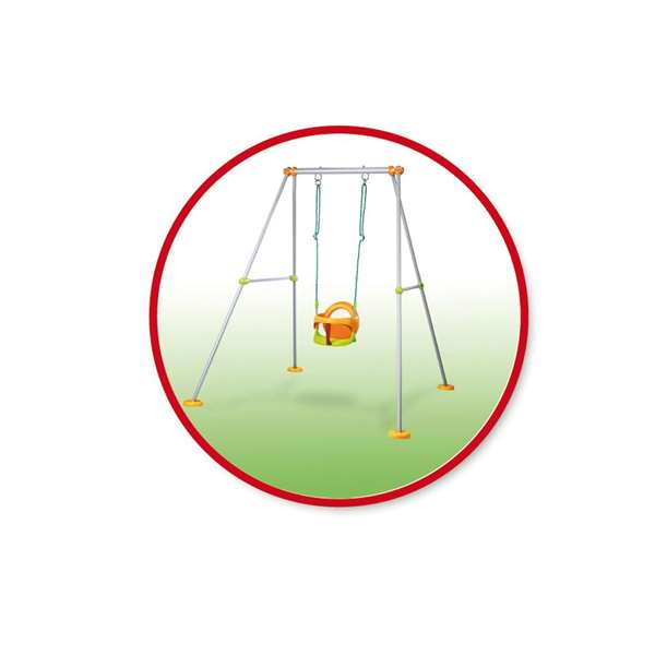 Smoby Balançoire de jardin en métal pour enfants 180 x 164 x 168 cm - À partir de 12 mois