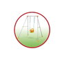 Smoby Balançoire de jardin en métal pour enfants 180 x 164 x 168 cm - À partir de 12 mois