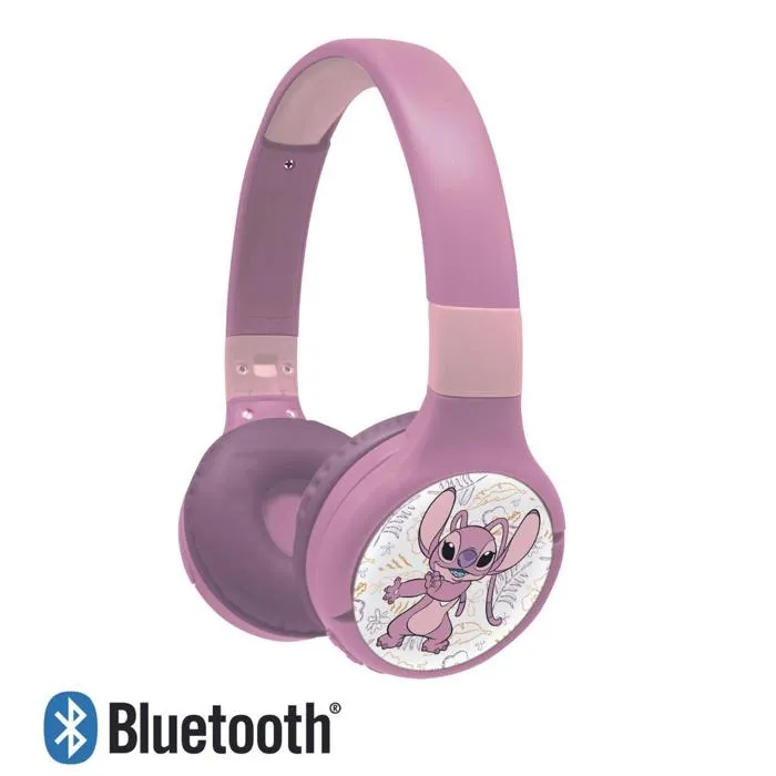 Lexibook Angel - Casque audio enfants 2-en-1 Bluetooth 5.0 et filaire avec limitation du volume à 85 dB, pliable et léger, avec micro