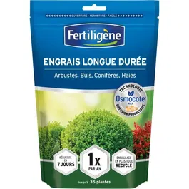 FERTILIGENE Engrais longue durée Osmocote max 700 g pour Arbustes, Buis, Conifères, Haies, Bambous - Résultats visibles en 7 jours, 1 application par an