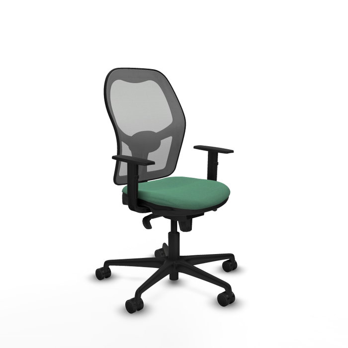 Piqueras y Crespo Chaise de bureau Jorquera, Vert émeraude et Gris