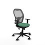 Piqueras y Crespo Chaise de bureau Jorquera, Vert émeraude et Gris