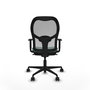 Piqueras y Crespo Chaise de bureau Jorquera, Vert émeraude et Gris