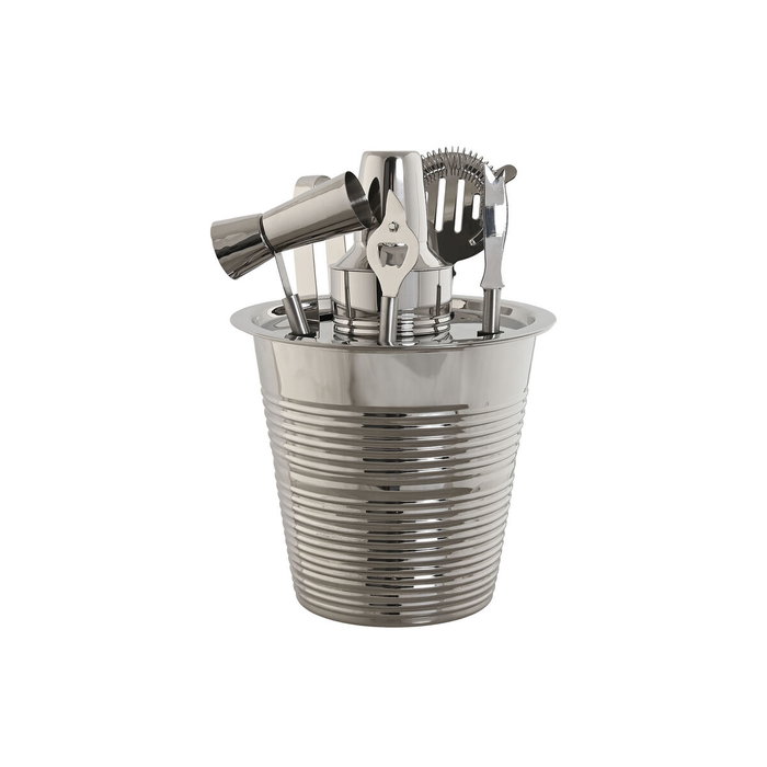 Coffret Cocktail Home ESPRIT Doré Argenté Acier inoxydable 22 x 22 x 21 cm Coffret Cocktail Home ESPRIT Doré Argenté Acier inoxydable 22 x 22 x 21 cm