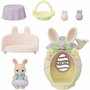 Sylvanian Families 5802 - La Cachette aux Oeufs - Coffret avec Bébé Lapin Marguerite Articulé, Panier et Oeufs - Jouet d'Imagination pour Enfants dès 3 Ans