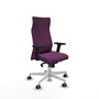 Piqueras Y Crespo Fauteuil de Bureau Albacete, Similicuir Violet, Mécanisme Synchrone, Accoudoirs 2D