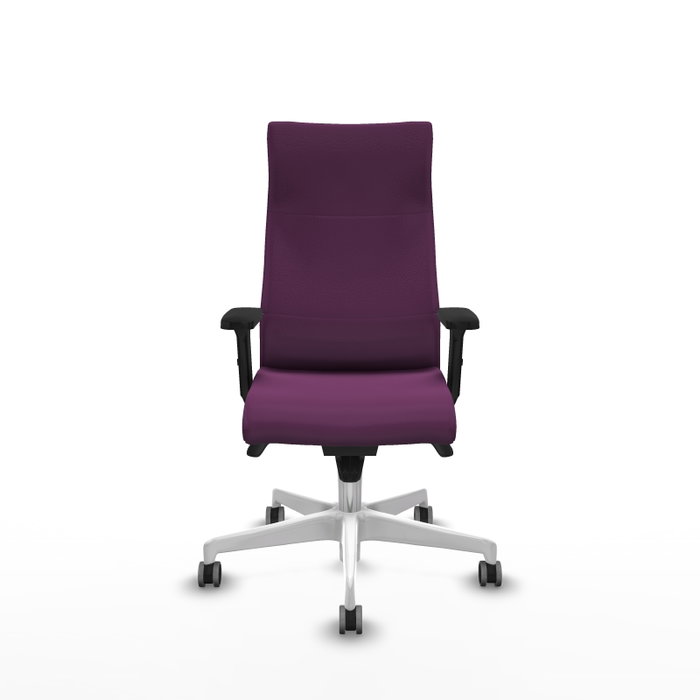 Piqueras Y Crespo Fauteuil de Bureau Albacete, Similicuir Violet, Mécanisme Synchrone, Accoudoirs 2D