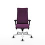 Piqueras Y Crespo Fauteuil de Bureau Albacete, Similicuir Violet, Mécanisme Synchrone, Accoudoirs 2D