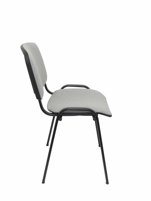 Silla Iso tapizada con Tela color Gris. Sin brazos