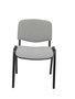 Silla Iso tapizada con Tela color Gris. Sin brazos
