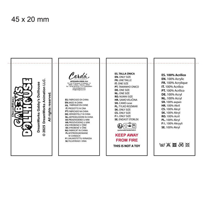 Ensemble de Vêtements Gabby's Dollhouse Rose Ensemble de Vêtements Gabby's Dollhouse Rose