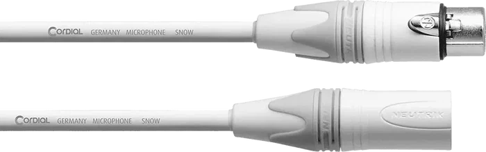 CORDIAL Câble Microphone XLR 10 m Blanc