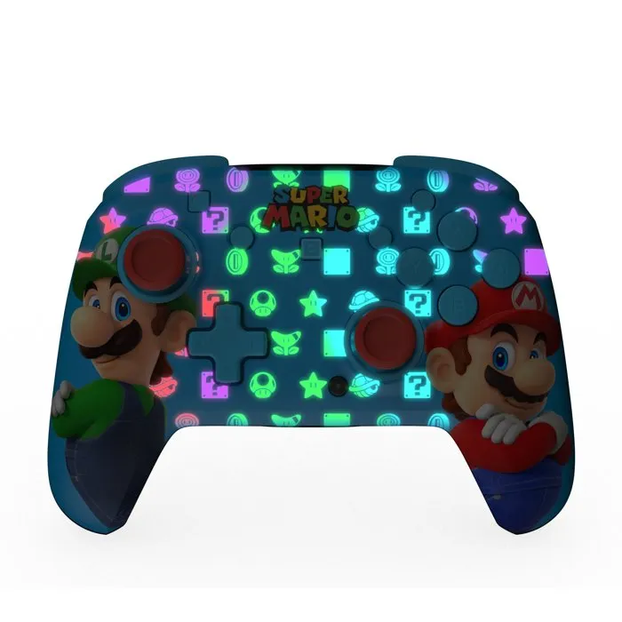 Turtle Beach Rematch - Manette de jeu sans fil officielle pour Nintendo Switch 2 - Design Super Mario - TMR sticks, RGB, bouton C, commandes par mouvement