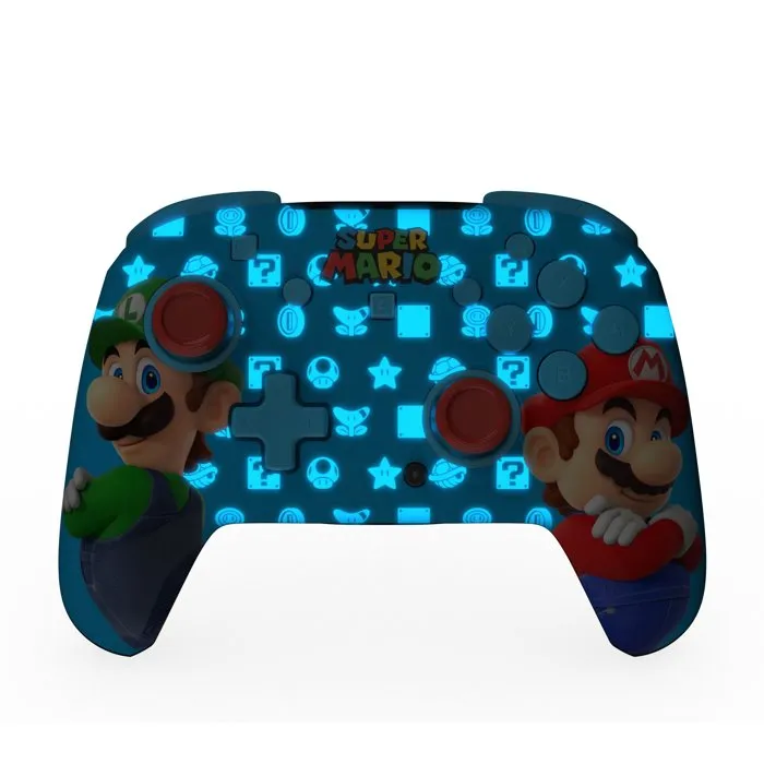 Turtle Beach Rematch - Manette de jeu sans fil officielle pour Nintendo Switch 2 - Design Super Mario - TMR sticks, RGB, bouton C, commandes par mouvement