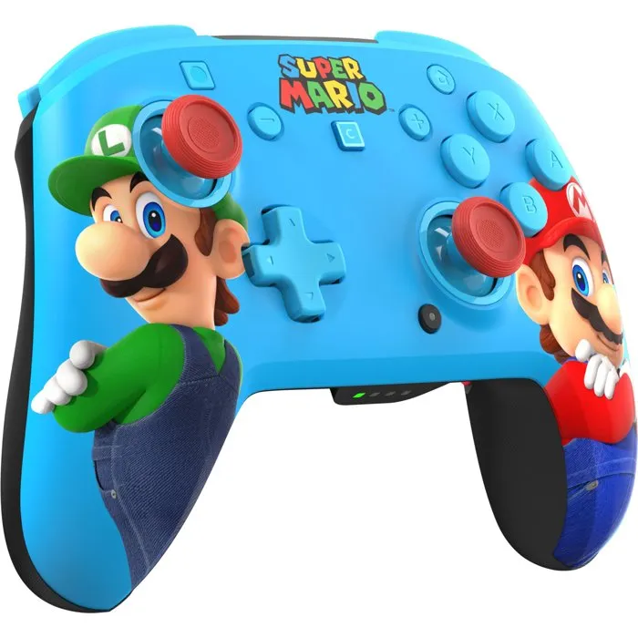 Turtle Beach Rematch - Manette de jeu sans fil officielle pour Nintendo Switch 2 - Design Super Mario - TMR sticks, RGB, bouton C, commandes par mouvement